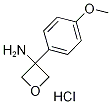 3-(4-Methoxyphenyl)oxetan-3-amine hydrochloride, 4-(3-Aminooxetan-3-yl)anisole hydrochloride 结构式