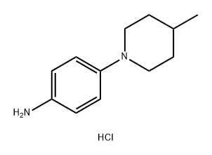 4-(4-甲基哌啶-1-基)苯胺二盐酸盐 结构式