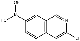 3-氯异喹啉-7-硼酸 结构式