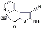 (4R,5R)-2-Amino-5-(cyclopropylcarbonyl)-4,5-dihydro-4-(pyridin-3-yl)thiophene-3-carbonitrile 结构式