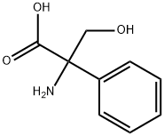 2-Amino-3-hydroxy-2-phenylpropanoic acid 结构式