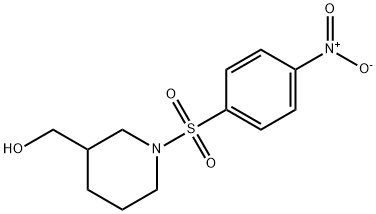 {1-[(4-Nitrophenyl)sulphonyl]piperidin-3-yl}methanol 结构式