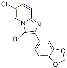 2-(1,3-Benzodioxol-5-yl)-3-bromo-6-chloroimidazo[1,2-a]pyridine 结构式