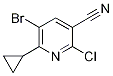 5-Bromo-2-chloro-6-cyclopropylpyridine-3-carbonitrile 结构式