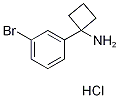1-Amino-1-(3-bromophenyl)cyclobutane hydrochloride, 1-(1-Aminocyclobut-1-yl)-3-bromobenzene hydrochloride 结构式
