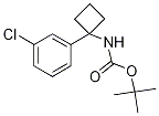 tert-Butyl [1-(3-chlorophenyl)cyclobut-1-yl]carbamate, 1-[(tert-Butoxycarbonyl)amino]-1-(3-chlorophenyl)cyclobutane 结构式