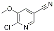 6-Chloro-5-methoxypyridine-3-carbonitrile, 2-Chloro-5-cyano-3-methoxypyridine 结构式