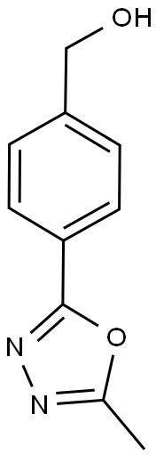 [4-(5-Methyl-1,3,4-oxadiazol-2-yl)phenyl]methanol, 2-[4-(Hydroxymethyl)phenyl]-5-methyl-1,3,4-oxadiazole 结构式