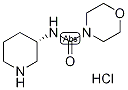 4-{[(3S)-Piperidin-3-yl]carbamoyl}morpholine hydrochloride, (3S)-3-{[(Morpholin-4-yl)carbonyl]amino}piperidine hydrochloride 结构式