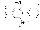 1-(4-Methanesulphonyl-2-nitrophenyl)-3-methylpiperidine hydrochloride 结构式