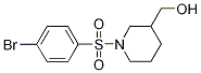 {1-[(4-Bromophenyl)sulphonyl]piperidin-3-yl}methanol 结构式