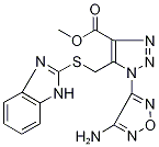 Methyl 1-(4-amino-1,2,5-oxadiazol-3-yl)-5-[(1H-1,3-benzimidazol-2-ylsulphanyl)methyl]-1H-1,2,3-triazole-4-carboxylate- 结构式