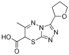 6-Methyl-3-(tetrahydrofuran-2-yl)-7H-[1,2,4]triazolo[3,4-b][1,3,4]thiadiazine-7-carboxylic acid 结构式