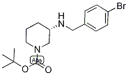 tert-Butyl (3S)-3-[(4-bromobenzyl)amino]piperidine-1-carboxylate, (3S)-3-[(4-Bromobenzyl)amino]-1-(tert-butoxycarbonyl)piperidine 结构式