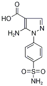 5-Amino-1-[4-(sulphamoylphenyl)-1H-pyrazole-4-carboxylic acid 结构式