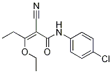 (2Z)-N-(4-Chlorophenyl)-2-cyano-3-ethoxypent-2-enamide 结构式