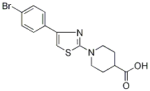 1-[4-(4-Bromophenyl)-1,3-thiazol-2-yl]piperidine-4-carboxylic acid 结构式
