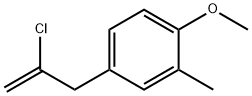 2-Chloro-3-(4-methoxy-3-methylphenyl)prop-1-ene 结构式
