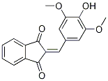 2-(3,5-Dimethoxy-4-hydroxybenzylidene)-1H-indene-1,3(2H)-dione 结构式