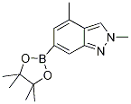 2,4-Dimethyl-6-(4,4,5,5-tetramethyl-1,3,2-dioxaborolan-2-yl)-2H-indazole 结构式