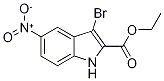 3-Bromo-2-(ethoxycarbonyl)-5-nitro-1H-indole 结构式