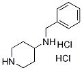 N-(Piperidin-4-yl)benzylamine dihydrochloride, N-Benzylpiperidin-4-amine dihydrochloride 结构式