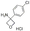 3-(4-Chlorophenyl)oxetan-3-amine hydrochloride, 4-(3-Aminooxetan-3-yl)chlorobenzene hydrochloride 结构式