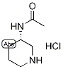 (3S)-3-Acetamidopiperidine hydrochloride, (3S)-3-(Acetylamino)piperidine hydrochloride 结构式