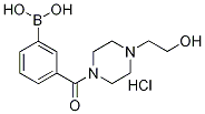 3-{[4-(2-Hydroxyethyl)piperazin-1-yl]carbonyl}benzeneboronic acid hydrochloride 97% 结构式
