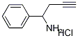 1-Amino-1-phenylbut-3-yne hydrochloride, alpha-Propargylbenzylamine hydrochloride 结构式