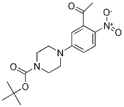 2'-Nitro-5'-piperazin-1-ylacetophenone, N4-BOC protected 结构式