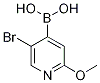 5-Bromo-2-methoxypyridine-4-boronic acid 98% 结构式