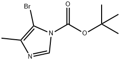 5-溴-4-甲基-1H-咪唑-1-羧酸叔丁酯 结构式