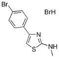 4-[2-(Methylamino)-1,3-thiazol-4-yl]bromobenzene hydrobromide, 4-(4-Bromophenyl)-N-methyl-1,3-thiazol-2-amine hydrobromide 结构式