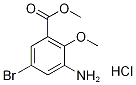 5-Bromo-2-methoxy-3-(methoxycarbonyl)aniline hydrochloride, 2-Amino-4-bromo-6-(methoxycarbonyl)anisole hydrochloride 结构式