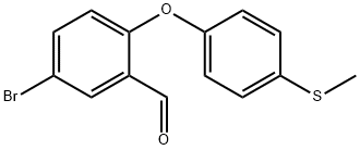 5-Bromo-2-[(4-methylsulphany)lphenoxy]benzaldehyde 结构式