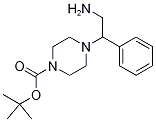 4-(2-氨基-1-苯乙基)哌嗪-1-甲酸叔丁酯 结构式