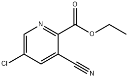 5-Chloro-3-cyano-2-(ethoxycarbonyl)pyridine, Ethyl 5-chloro-3-cyanopicolinate 结构式