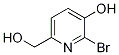 2-Bromo-6-(hydroxymethyl)pyridin-3-ol 结构式