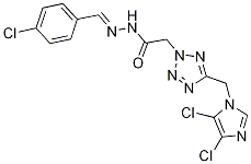 N'1-(4-chlorobenzylidene)-2-{5-[(4,5-dichloro-1H-imidazol-1-yl)methyl]-2H-1,2,3,4-tetraazol-2-yl}ethanohydrazide 结构式