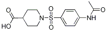 1-[4-(Acetamido)phenylsulphonyl]piperidine-4-carboxylic acid 结构式