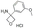 3-(3-Methoxyphenyl)oxetan-3-amine hydrochloride, 3-(3-Aminooxetan-3-yl)anisole hydrochloride 结构式