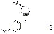 4-{[(3S)-3-Aminopyrrolidin-1-yl]methyl}anisole dihydrochloride, (3S)-1-(4-Methoxybenzyl)pyrrolidin-3-amine dihydrochloride 结构式