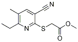 6-Ethyl-2-[(2-methoxy-2-oxoethyl)thio]-5-methylnicotinonitrile 结构式