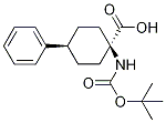 cis-1-Amino-4-phenylcyclohexanecarboxylic acid, N-BOC protected 结构式