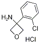 3-(2-Chlorophenyl)oxetan-3-amine hydrochloride, 2-(3-Aminooxetan-3-yl)chlorobenzene hydrochloride 结构式