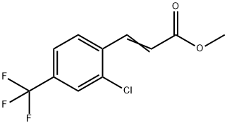 Methyl 3-[2-chloro-4-(trifluoromethyl)phenyl]acrylate, Methyl 3-[2-chloro-4-(trifluoromethyl)phenyl]prop-2-enoate 结构式
