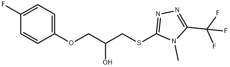 1-(4-氟苯氧基)-3-((4-甲基-5-(三氟甲基)-4H-1,2,4-三唑-3-基)硫代)丙烷-2-醇 结构式