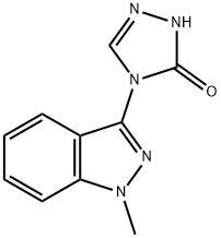 4-(1-甲基-1H-吲唑-3-基)-4H-1,2,4-三唑-3-醇 结构式