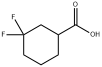 3,3-二氟环己烷-1-羧酸 结构式